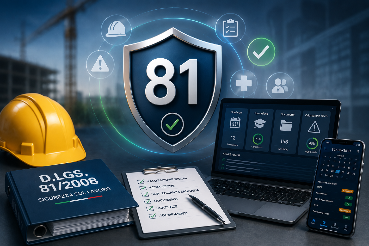 Dashboard di Scadenze 81 per la gestione della sicurezza sul lavoro